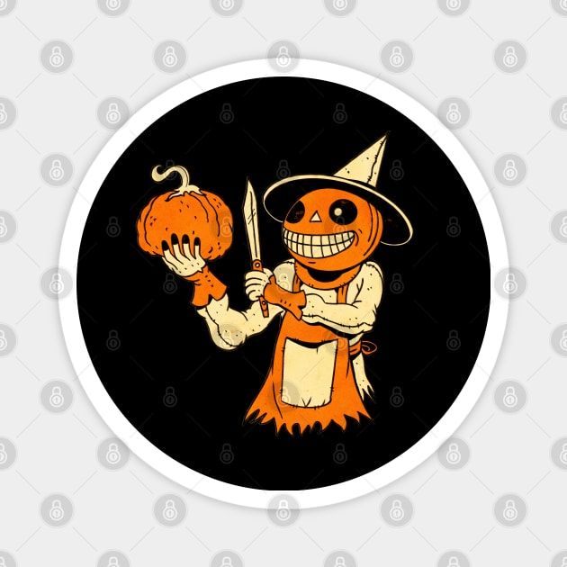 Pumpkin Butcher Magnet by Nate Hillyer